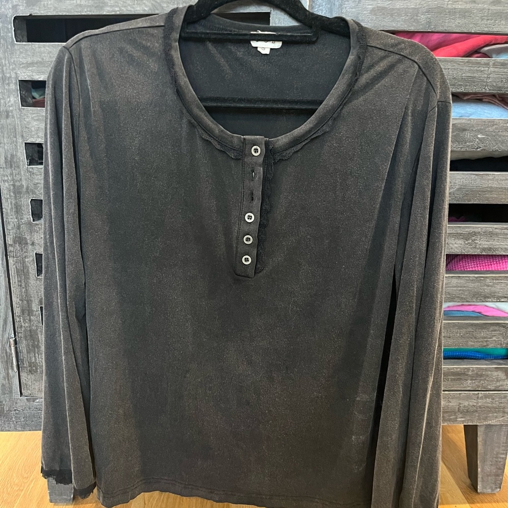 SOLD NWT POL top, black, size S